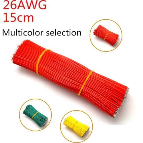 20Pcs Blue Red Black Yellow White 26AWG 150mm 15cm length Line connecting tin plating Wire DIY electronic wire 1.2mm Welding