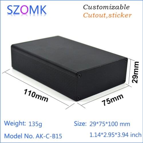 1 pcs, szomk new aluminum enclosure box junction housing 29*75*100mm aluminum project enclosure instrument case electric box