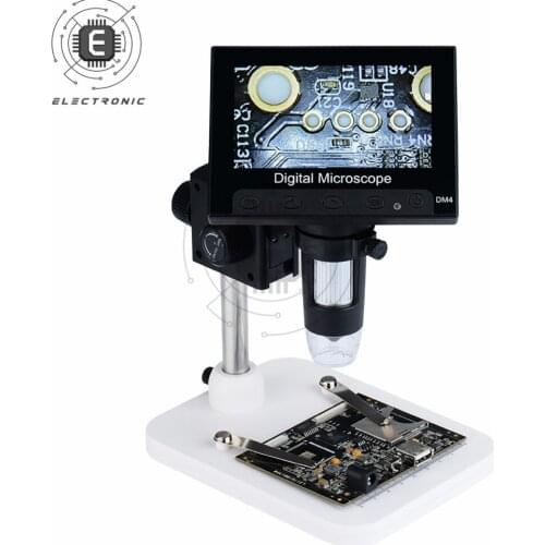 500/1000X Digital Microscope DM4 2MP 4.3 Inch Display Magnifier Electronic Microscope With LED Light