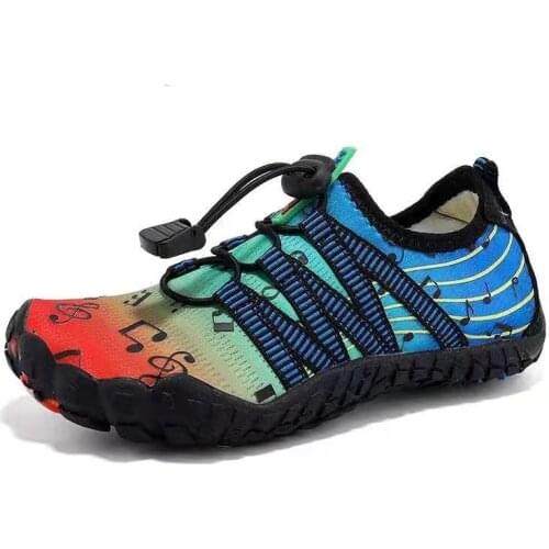 Childrens Summer Water Shoes Boys Girls Five Finger Swimming Shoes Plastic Creek Shoes Wear-resistant Anti-Skid Beach Shoes