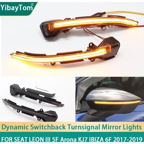 Dynamic LED Mirror Light Turn Signal Indicator Switchback for Seat Leon III Mk3 5F 2013-2018 Ibiza KJ Mk5 V Arona accessories
