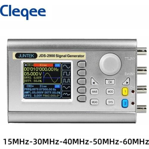 Cleqee JDS2900 15MHz/30MHz/40MHz/50MHz/60MHz DDS Function Generator Dual Channel Arbitrary Waveform Signal Source