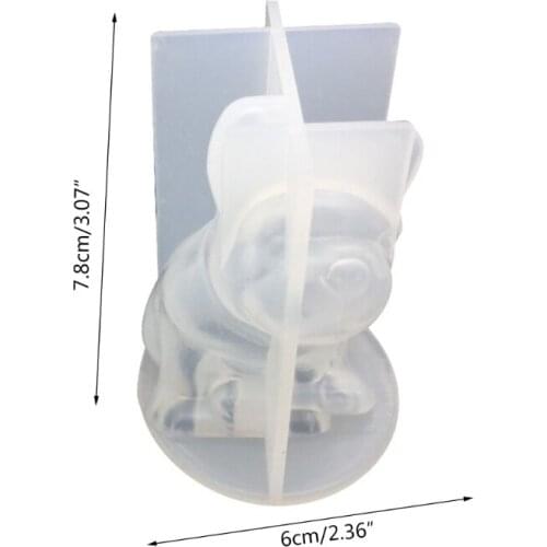 F3MD Crystal Epoxy Resin Mold 3D French Bulldog Silicone Mould DIY Crafts Ornaments Car Decorations Casting Tool
