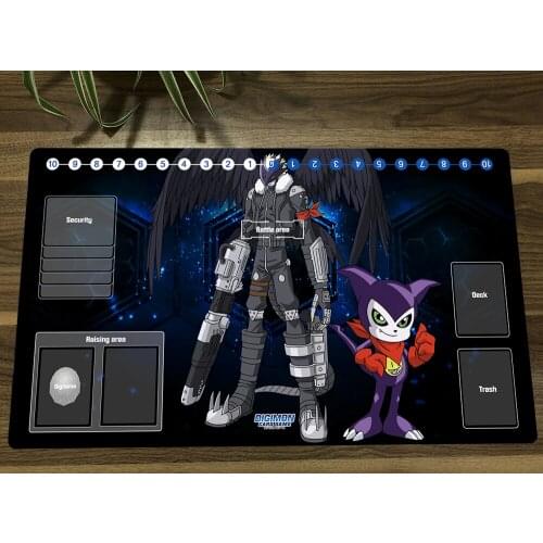 Anime Digimon Duel Playmat Beelzemon DTCG CCG TCG Mat Trading Card Game Mat Desk Mouse Pad Gaming Play Mat & Card Zones Free Bag