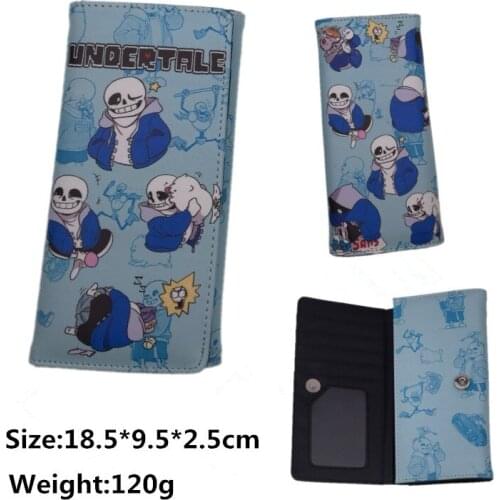 Games Undertale Wallets Sans Figure Coin Purse Faux Leather Long Wallet Cartoon Handbags