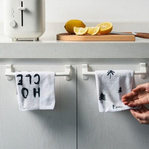 Kitchen Rag Storage Rack Towel Rack Hanger Storage Rack Bathroom Ktchen Cabinet Cabinet Rack Detachable Door Back rag rack