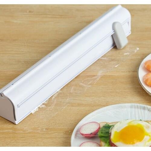 Kitchen Food Wrap Dispenser Magnetic Foil Cling Film Cutter Blade Storage Holder N0PA