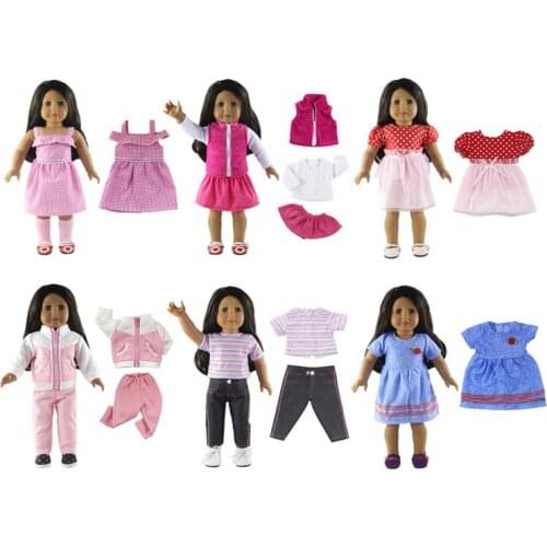 Hot 6 Set of Doll Clothes for 18 Inch American Doll Princess Dress Toy clothes
