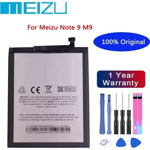 Meizu 100% Original BA923 4000mAh New Battery For Meizu Note 9 M9 Smartphone High Quality Battery+free tools