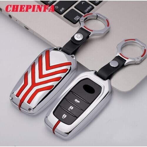 Metal Car Key Shell Cover Case Keychain Key Holder For Toyota Auris Corolla Avensis Verso Yaris Aygo Scion TC IM 2016 Camry RAV4
