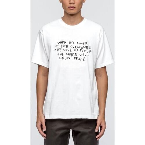 2020 Hip-Hop Street style Men tshirt Peace Love Human Rights Equality Graphic Tee Power Of Love Inspirational Quotes T-Shirt