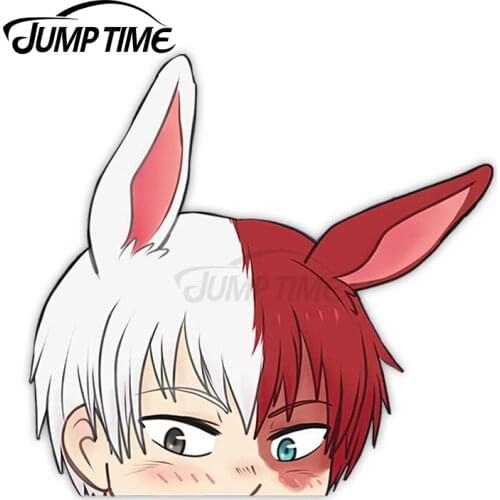 JumpTime 13 x 8cm Shoto Todoroki Cute Peeker Anime My Hero Academia Decal Creative Personality Windows Car Stickers Windshield