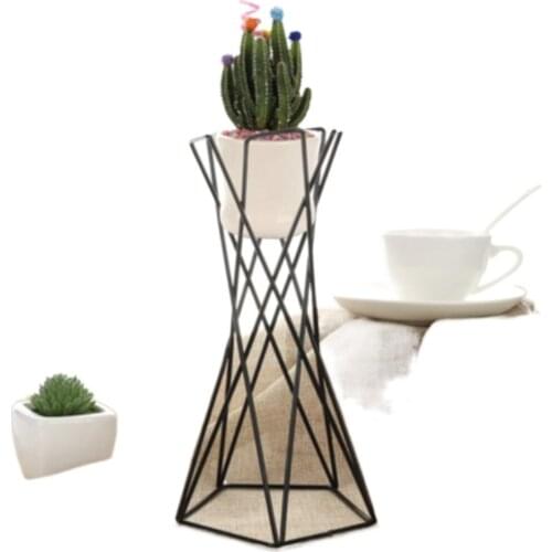 Plant Containers Tabletop Metal Air Plant Holders Stands Flower Racks Irregular Geometric Iron Home Tool