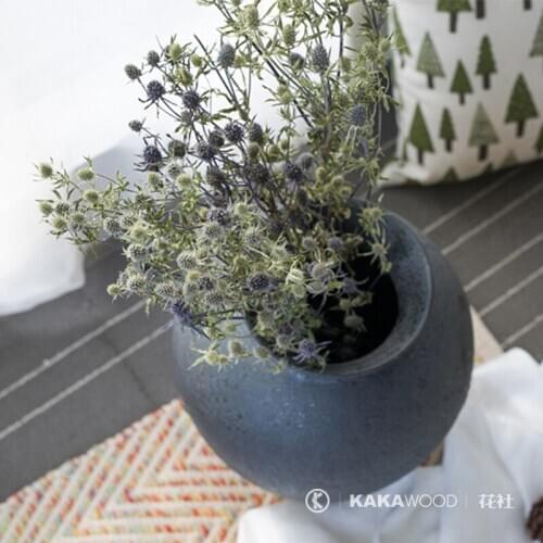 Northern European-Style Natural Dried Flower Real Flower Air-Drying Blue Green Color Small Thorn Flower Arrangement Photographic