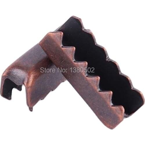 50pcs/lot Crimp end Beads Leather rope Cord End Caps Ribbon Clip Diy Sewing Tool