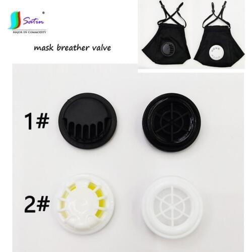 Wholesale 20pcs Home Diy Make Mask Accessories White Black Resin One-way Mask Breather Pressure Vent Valves A0443L