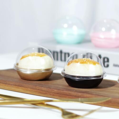 Plastic Cake Packaging Box Cupcake Containers Wedding Party Favor Boxes Supplies Egg-Yolk Puff Package Box