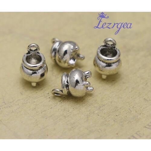 20pcs/lot--12x9mm, cauldron chams, Antique silver plated witch Cauldron charms,DIY supplies, Jewelry accessories