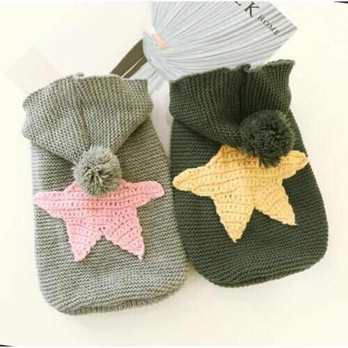 Pet Supplies Warm Sweater Cute Cartoon Pattern Christmas Clothes Small and Medium Pet Clothes Cat and Dog Autumn and Winter