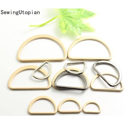 2PCS D Shape Multi-usage Fastener Buckles Buttons Handmade Craft Buckles for Bags Shoes Garment Decoration Sewing Accessories