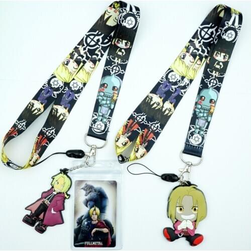 Anime Fullmetal Alchemist Neck Strap Lanyard for Keys USB ID Card Badge Holder Mobile Phone Straps Necklace Keychain Gifts