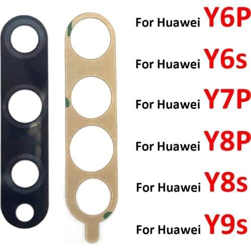 Rear Back Camera Glass Lens For Huawei Y9S Y8S Y8P Y6P Y7P Y6s Camera Glass With Glue Adhesive