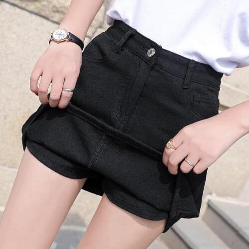 Woman Skirts Summer 2021 Denim Skirt A- Line Black Skirt Womens High Waist Bag Mujer Faldas Saias Mulher