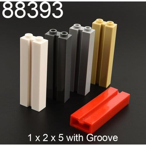 10PCS 88393 Brick Special 1x2x5 with Groove Building block accessories parts MOC DIY Education Build Toys Brick