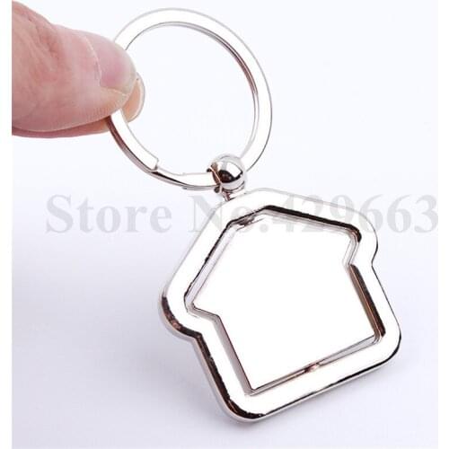 10pcs/lot New Spin House Keychains Novelty Rotate Keyrings Gifts for Events Custom LOGO