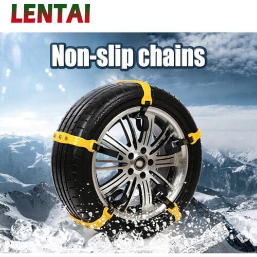 LENTAI 10Pcs Car Wheel Tyre Anti-skid TPU Chains For Mazda 3 CX-5 Skoda Octavia A7 A5 2 Rapid Fabia VW Polo Passat B8 B5 B6 B7