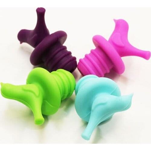 200pcs/lot Fast Shipping Bird Design Silicone Wine Stopper Safety Bar Accessories Sealed Wine Bottle Stopper
