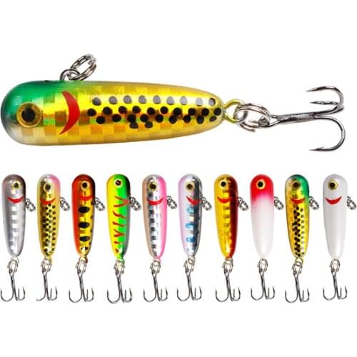 2021 3.5cm 2.3g Topwater Pencil Bait Fishing Lure Hard Plastic Bass Minnow Wobblers Full Water Sinking Crankbait Fishing Tackle