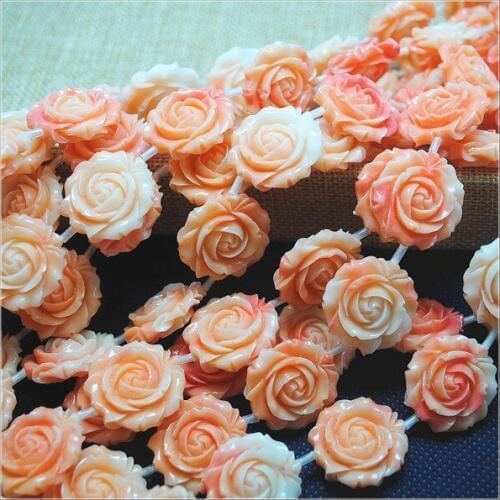 5pcs pink flower beads double faces round shape fashion beads accessories strings 30mm hot stone beads findings and fitting