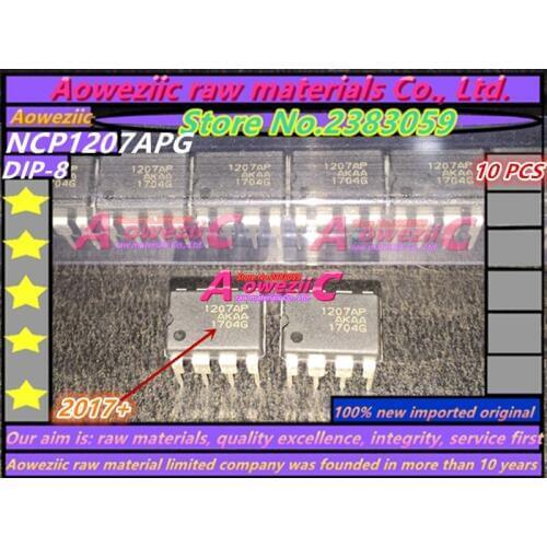 Aoweziic 2017+ 100% new imported original NCP1207APG NCP1207AP 1207AP DIP-8 liquid crystal power chip IC