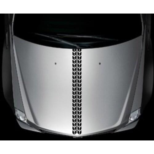 Car Decal Racing Stripes Tire trace for C200 CL230 GLK300 Vinyl Hood Bonnet stickers CG371