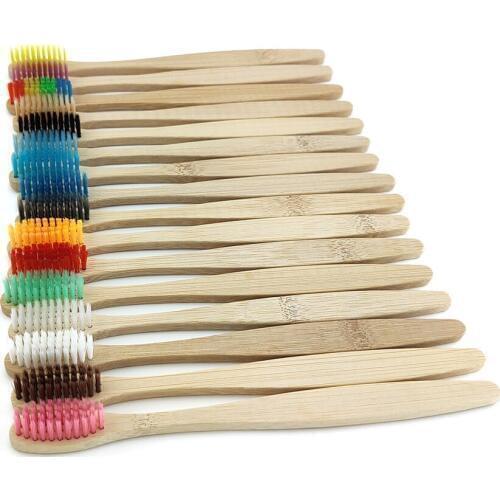 Hot 12pcs/Pack adults bamboo toothbrush eco friendly soft fibre products wooden tooth brush Oral Health 100%Biodegradable