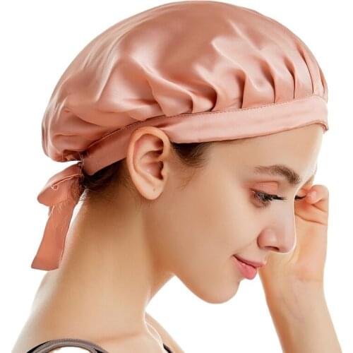 Night Hair White Custom Bonnet for Women Kid Head for Sleeping Bonnets Silk Sleep Cap