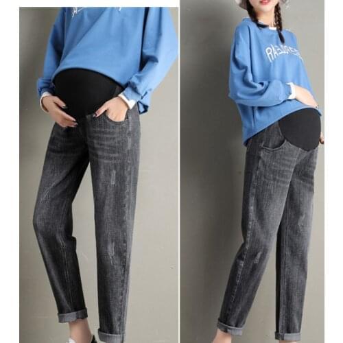 XL pregnant women pants spring and autumn jeans XL leggings autumn pregnant women trousers fashion casual pants