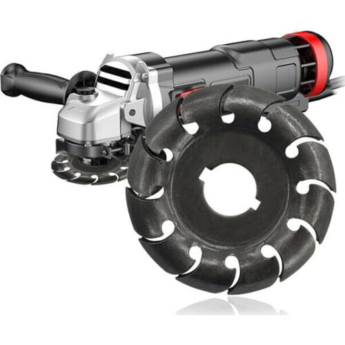 Woodworking Blade 22mm Bore 12 Teeth Grinder Shaping Disc 125 Angle Grinder Wood Carving Disc Woodworking Tool Black/Sliver