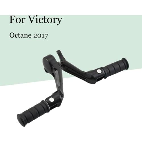 For Victory Octane 2017 New A Pair Iron Rear Black Passenger Pegs footpegs Mount Bracket Motorcycle Accessories