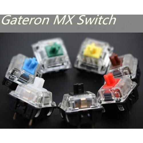 Gateron Keyboard Switch KS-8 Axis for Mechanical Keyboard Black Red Brown Blue Clear Green Yellow 3 Pins Fit GK61 Anne Pro 2