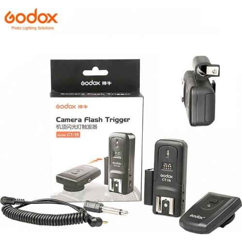 Godox CT-16 16 Channels Wireless Radio Flash Trigger Transmitter + Receiver Set for Canon Nikon Pentax Studio Flash