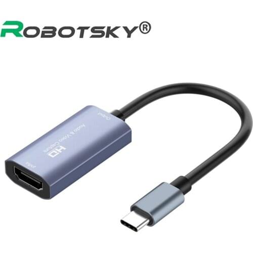 HD 4K 1080P Video Capture Card USB HDMI-compatible Video Grabber Record Box For DVD Camcorder Camera Recording Live Streaming