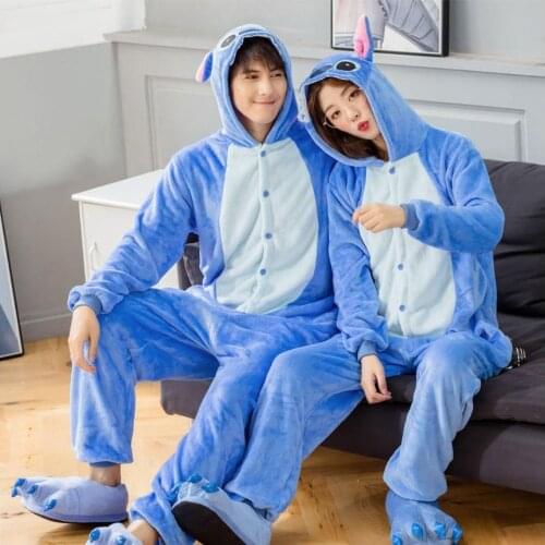 2021 Flannel Unicornio Onesie Adults Animal Pijama Stitch Pajamas Women Cosplay Cartoon Pyjama Totoro Panda Onesies Sleepwear