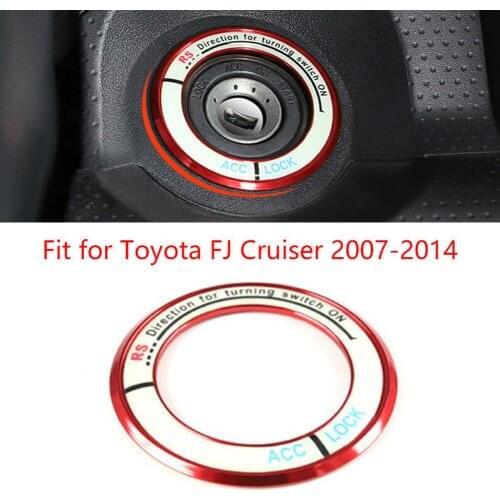 1pc Start Button Ignition Switch Cover For Toyota FJ Cruiser 2007-2014 Red Accessories Fading