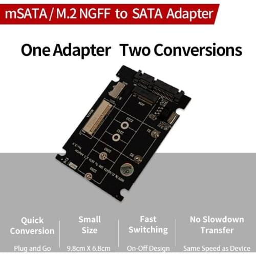 MSATA/M.2 NGFF to SATA Adapter JetMedia M-N200 High Quality converter