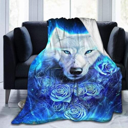 With Rose Soft Throw Blanket 40"x50" Lightweight Flannel Fleece Blanket for Living Room Bedroom Sofa Couch Warm and Cozy