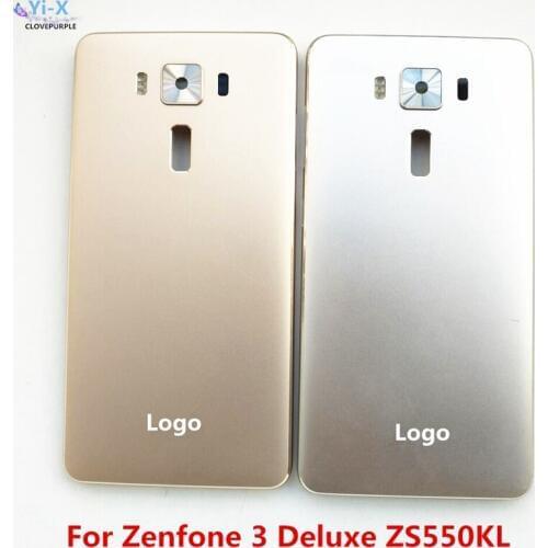 New Back Battery Cover For Asus Zenfone 3 Deluxe ZS550KL Z01FD Battery Door Back Housing with Camera Lens