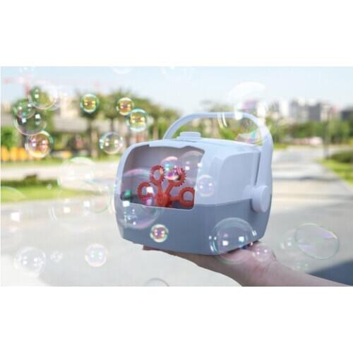 The New Suitcase Automatic Bubble Machine Wedding Stage One-click Bubble With Charging Childrens Bubble Toys