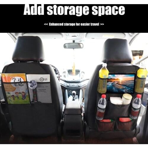 Car Backseat Organizer Storage Bag with Touch Screen Tablet Phone Holder Multi Pocket Seat Back Hanging Pouch Protectors